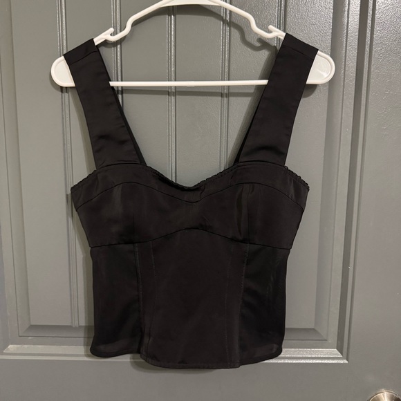 Forever 21 Black Bustier Corset Crop Top - Picture 1 of 6